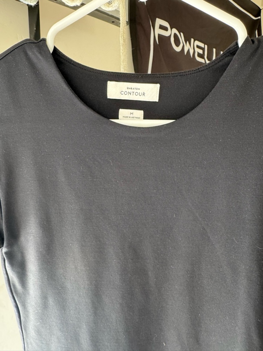 Aritzia Black Short-Sleeve One-Piece - Picture 2 of 2